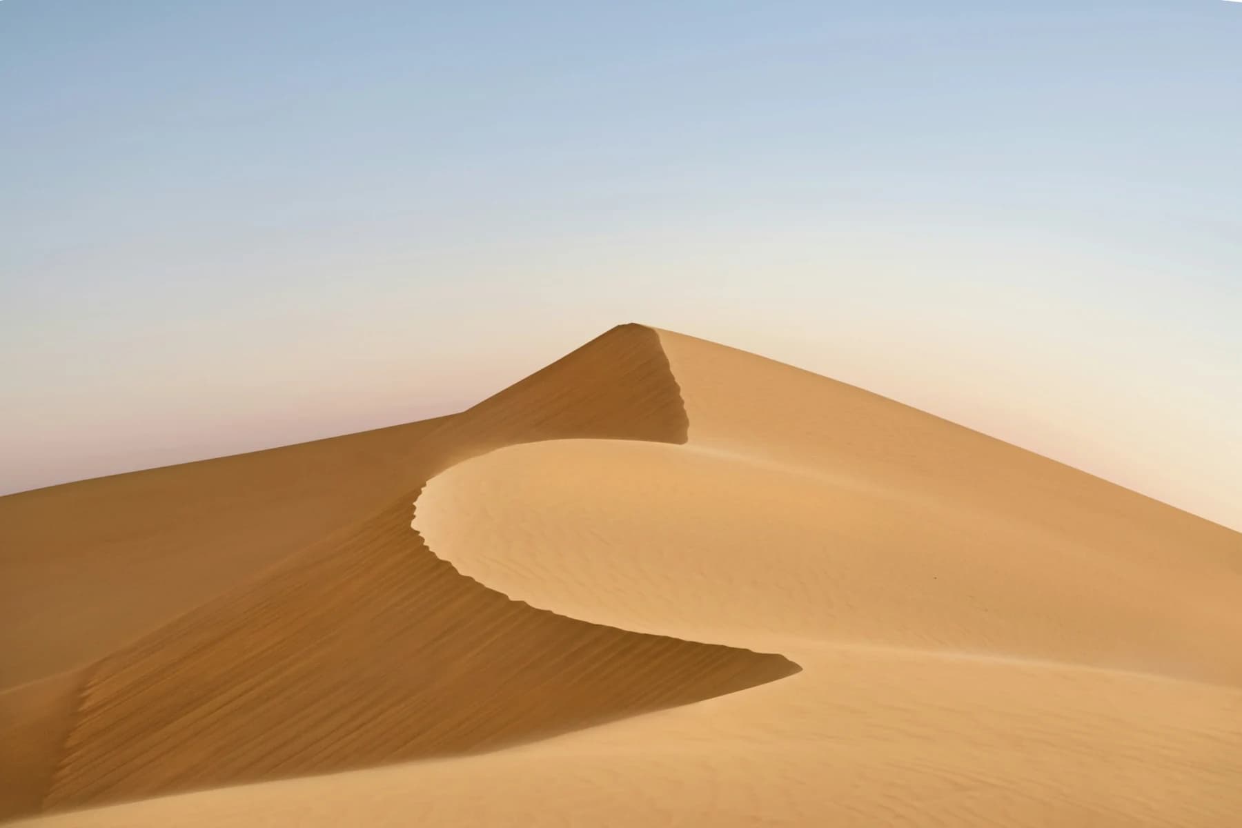 Wind-shaped desert dunes